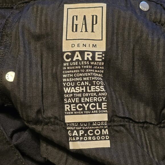 Gap Jeans Womens Sky High Straight Leg Size 2R Black Neutral Normcore Capsule - Picture 4 of 13